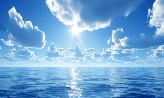 创意大海简约天空大海夏天旅游蓝天摄影图