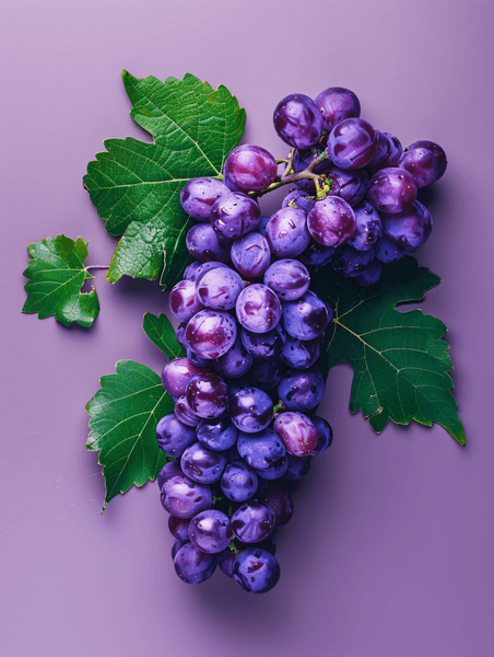 紫色生鲜葡萄夏季水果摄影图