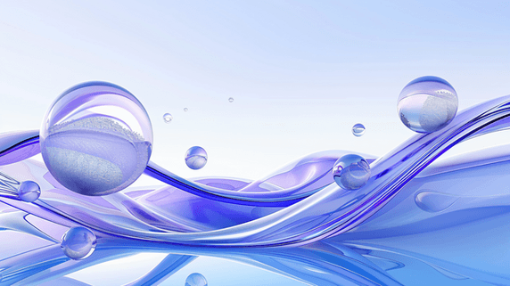 紫色商务企业办公干净清透流体玻璃创意抽象创意线条背景60