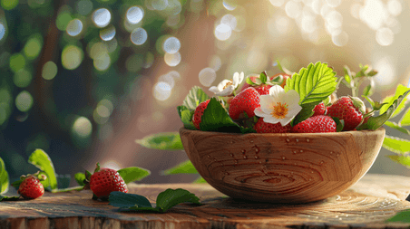 创意新鲜美味的水果草莓农作物果实11