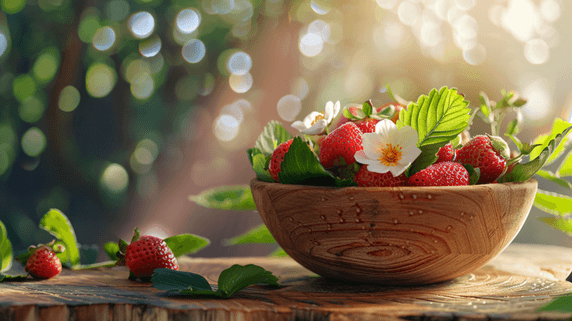 创意新鲜美味的水果草莓农作物果实11