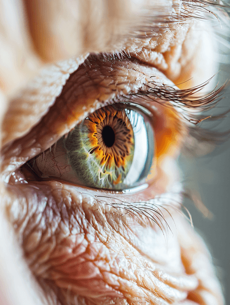 创意老年青光眼的视网膜医疗健康近视治疗眼睛眼球