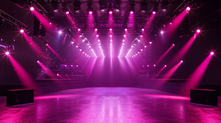 创意紫色灯光舞台演唱会演出背景
