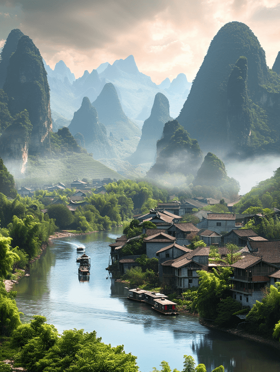 创意桂林丽江美丽的风景中国优雅美丽风景