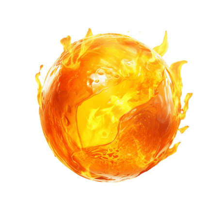创意火球游戏元素火水晶元素免抠图案