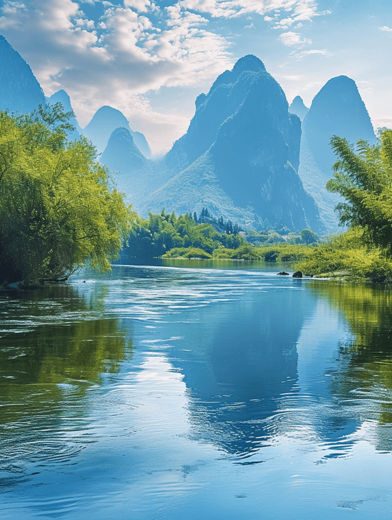 中国优雅美丽桂林丽江美丽的风景
