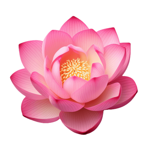 创意夏天夏季荷花植物粉色莲花元素立体免抠图案