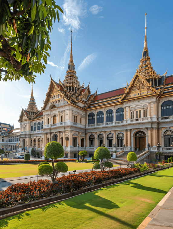 创意城市地标建筑泰国曼谷大皇宫建筑群
