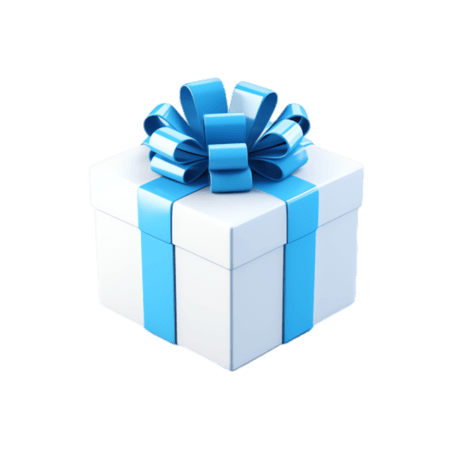 创意蓝色礼盒元素礼物立体免抠图案