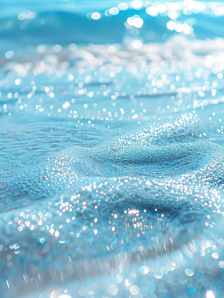 创意梦幻柔软闪闪的浅蓝色沙滩图片