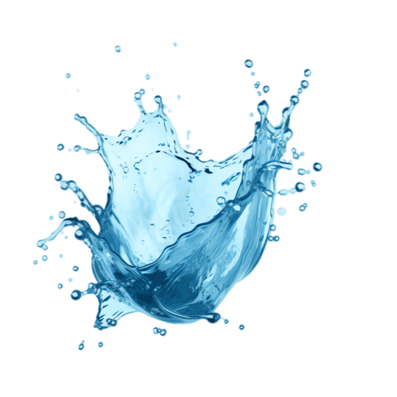 创意蓝色水花元素立体免抠图案夏天清凉水液体飞溅