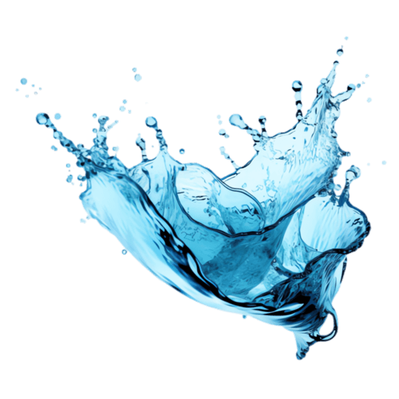 创意蓝色水花元素立体夏天清凉水液体飞溅免抠图案