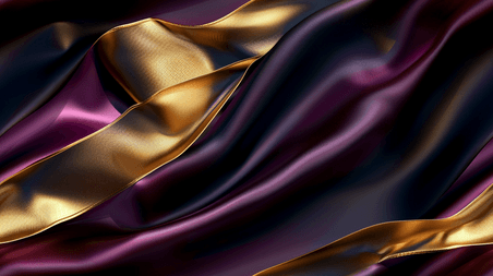 创意紫金色丝滑飘逸质感纹理风格的背景