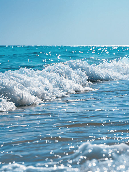 创意夏天夏季海浪海域海浪摄影图