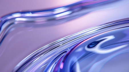 创意紫色有机形状和曲线的风格设计图流体液体商务办公干净清透背景