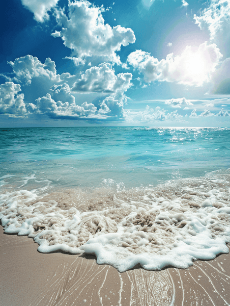 创意壮观美丽大海大海海浪摄影图