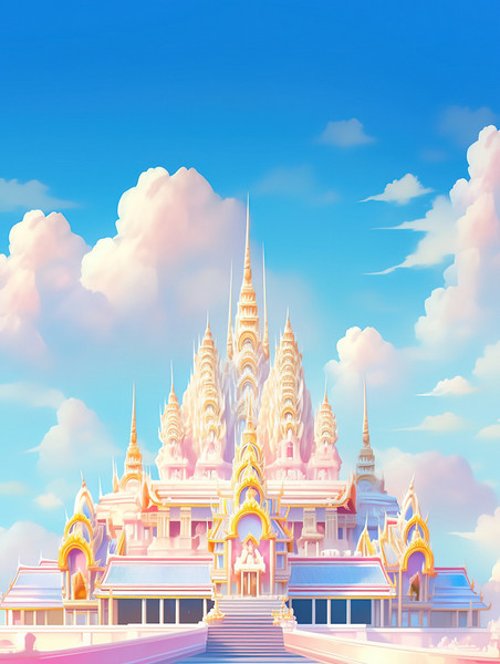 创意蓝天下的泰国大皇宫20泰姬陵