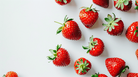 农作物果实平铺新鲜美味的水果草莓42