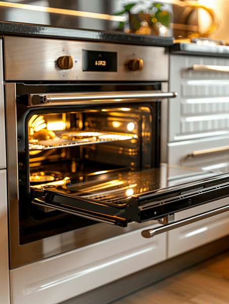 创意温馨明亮干净家电欧式厨房烤箱