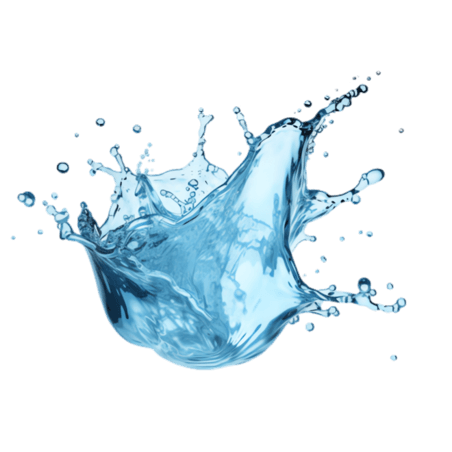 夏天清凉水液体飞溅创意蓝色水花元素立体免抠图案
