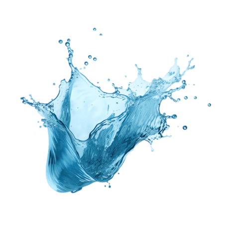 创意蓝色水花元素夏天清凉水液体飞溅