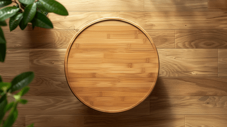 创意木盖木桌摆盘产品摄影俯视背景