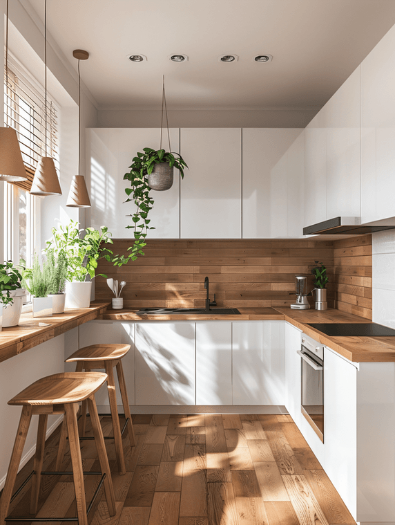 创意现代厨房温馨柔和室内装修效果图