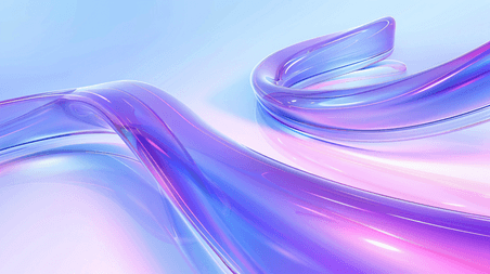 紫色大气企业宣传商务流体玻璃创意抽象创意线条背景25