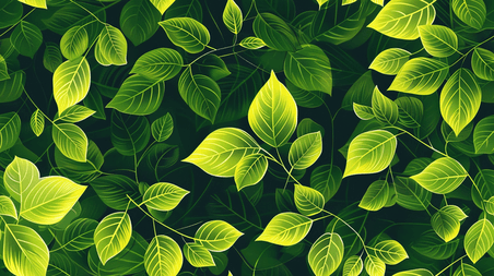 创意简约绿色树叶叶片纹理场景的背景