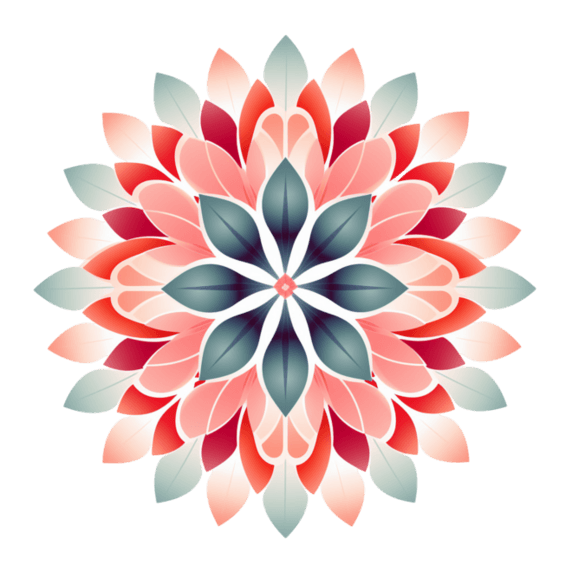 创意色彩中国风底纹花朵花状元素免抠图案