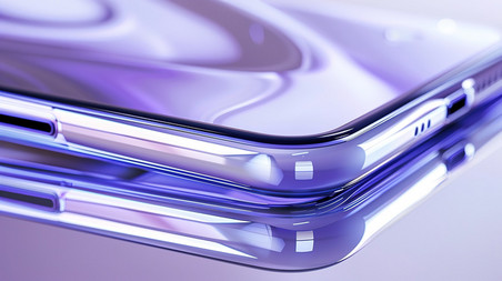 创意有机形状和曲线的风格素材流体液体商务办公干净清透紫色背景