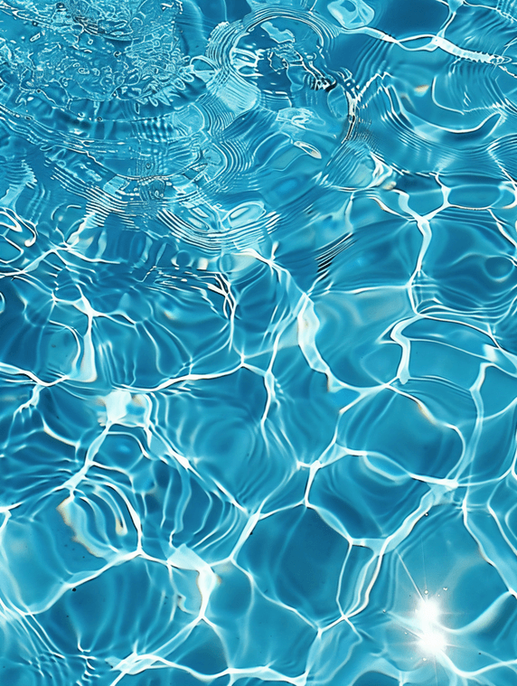创意夏天干净清新游泳池蓝色水波纹水面
