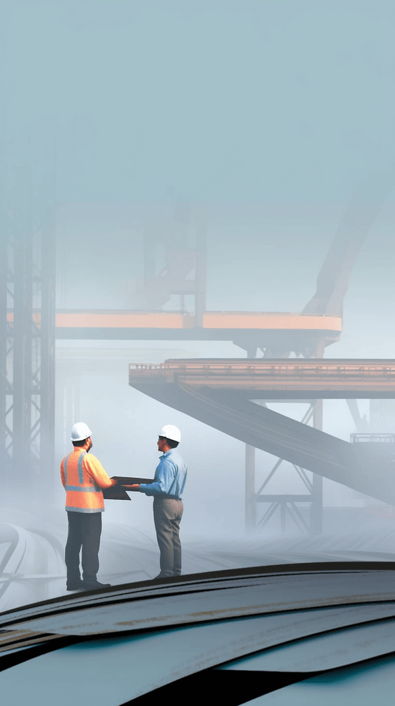 创意朦胧蓝色五一劳动节建筑工人劳动者背景