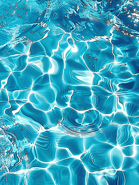 创意夏天游泳池蓝色水波纹夏天夏季海浪水面