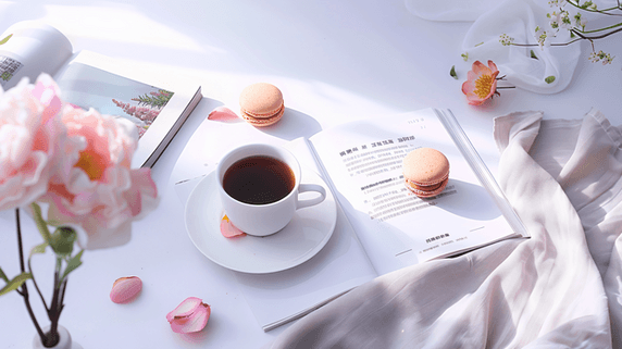 文艺浪漫阅读学习书籍咖啡桌面摄影27