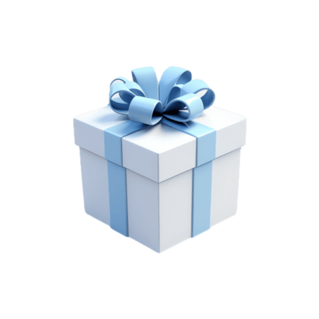 创意蓝色礼盒元素礼物免抠图案