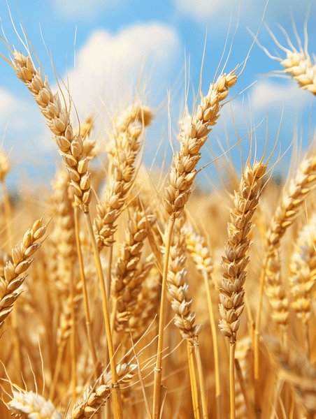 创意麦穗白天麦穗一片麦田生长小麦植物农作物摄影图