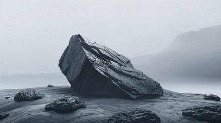 大海高级黑色灰色石头工业风电商展台山石素材背景