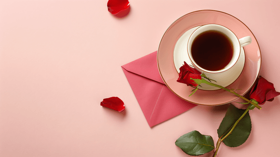 创意信封玫瑰美味咖啡文艺清新浪漫唯美粉色摄影26