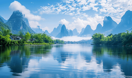 创意桂林丽江美丽的中国优雅美丽风景