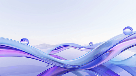 创意抽象几何流体紫色大气企业宣传商务流体玻璃背景86