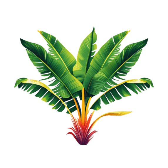 创意香蕉热带植物树木芭蕉夏天叶子元素