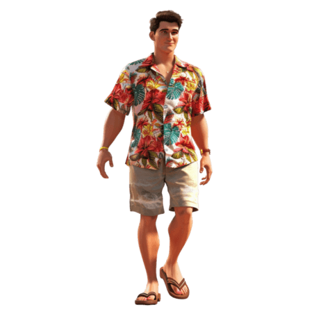 热带旅游夏天海岛夏装男士元素免抠图案