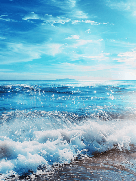 创意大海风景夏天夏季海浪摄影图