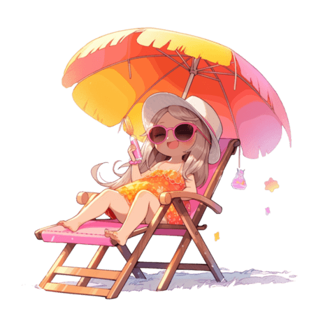创意夏天防晒旅游度假夏季遮阳伞乘凉椅乘凉