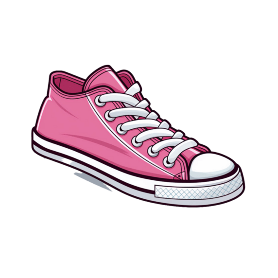 创意粉色鞋子帆布鞋元素免抠图案