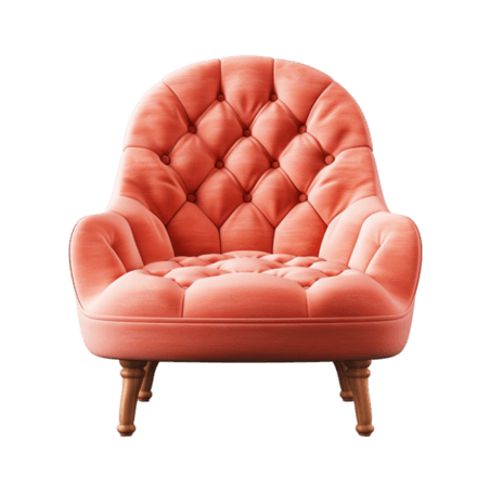 粉色家具椅子真皮沙发元素立体免抠图案