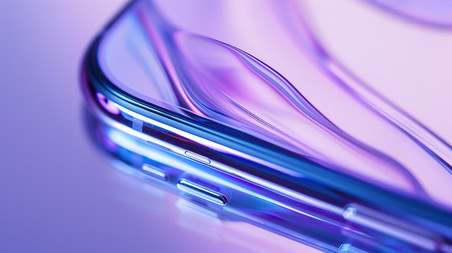 紫色创意清透干净流体有机形状和曲线的风格背景图