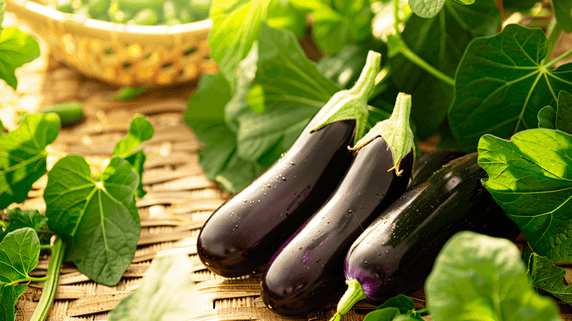 创意新鲜蔬菜茄子生鲜农业农产品摄影4