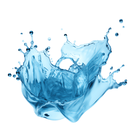创意蓝色水花夏天清凉水液体飞溅元素立体免抠图案